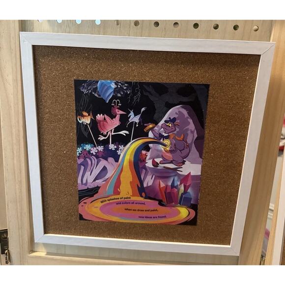 Disney Handmade Custom Pin Board Featuring Figment Little Golden Book - Picture 1 of 5